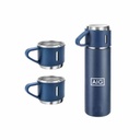 SAFFLE - Giftology Family Set of Vacuum Flask & Two Cups - Navy Blue