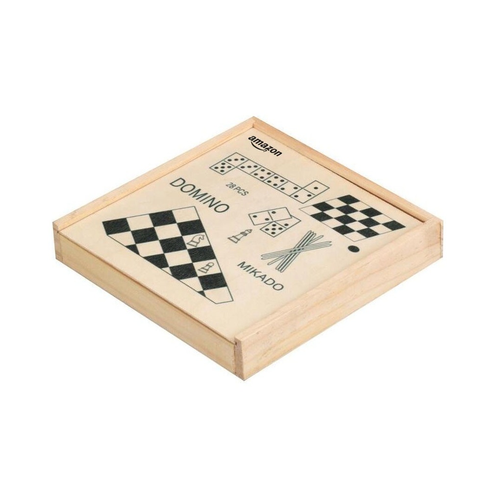 SAURIS - eco-neutral 4-in-1 Wooden Games Box