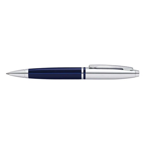 Cross Calais™ Chrome/Blue Lacquer Ballpoint Pen with Classic Midnight Blue Journal Gift Set