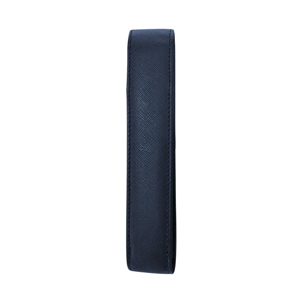 CROSS Leather Single Pen Case with Flap - Navy Blue