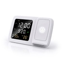 RISE - Giftology Digital Alarm Clock Wireless Charger - White