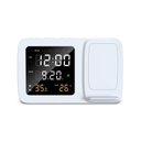 RISE - Giftology Digital Alarm Clock Wireless Charger - White