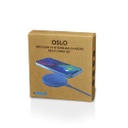 OSLO - @memorii Recycled 15W Wireless Charger Multi - Cable Set - Blue