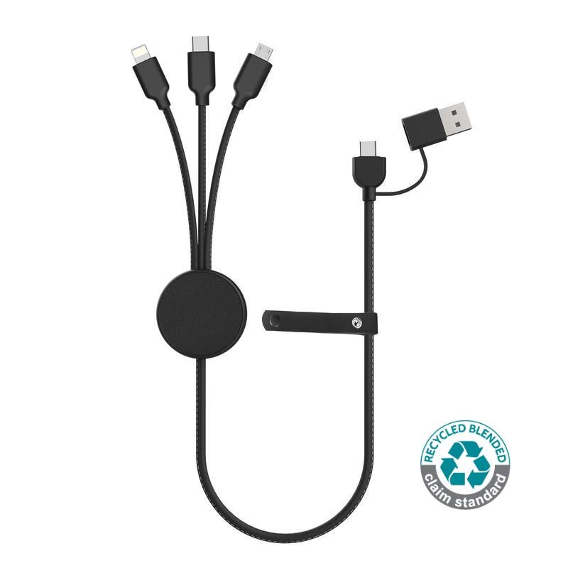 KOPER - @memorii Recycled 6-in-1 Charging Cable - Black