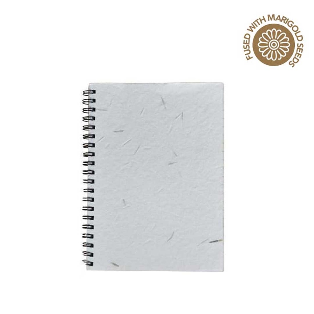 LUGO - eco-neutral® B6 Soft Cover Handmade Seed Paper Spiral Notebook