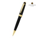 Cross Bailey Light™ Polished Black Resin and Gold Tone Ballpoint Pen (Blue Ink)