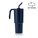 [DWHL 3237] FORZA 360 - Hans Larsen Recycled Stainless Steel/PP Tumbler with 360 Branding - Navy Blue