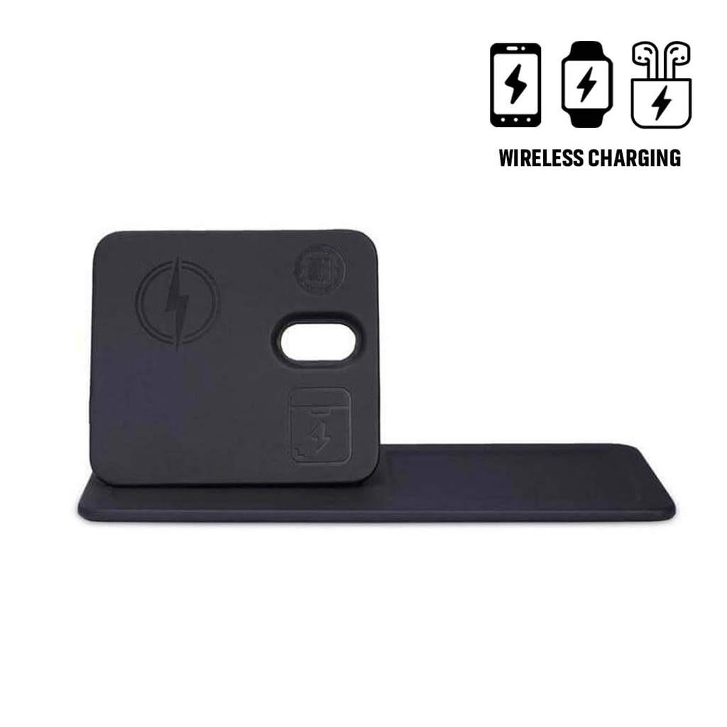 AVRON - Giftology 3-in-1 Magnetic Wireless Charger Desk Tray - Black