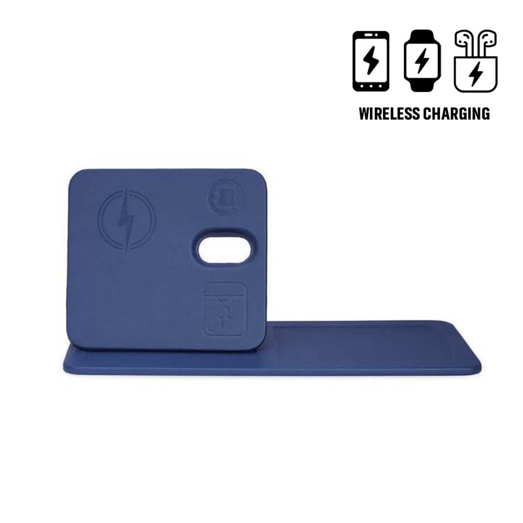 AVRON - Giftology 3-in-1 Magnetic Wireless Charger Desk Tray - Navy