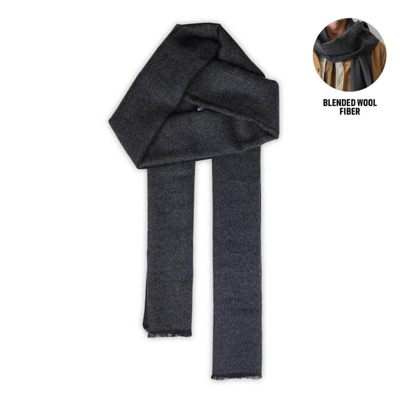 WELLINGTON - Santhome Premium Wool Herringbone Scarf in Gift Box