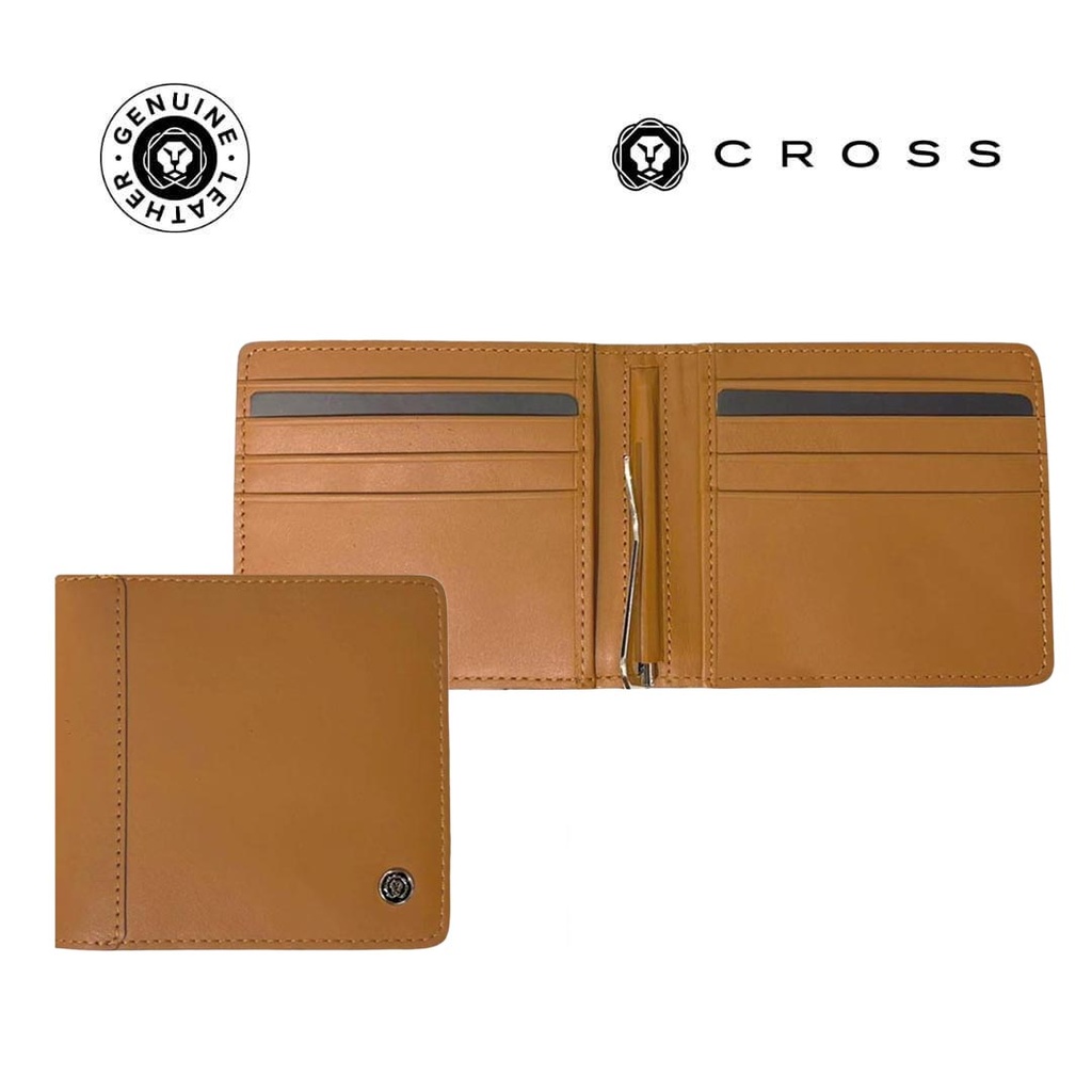 CROSS Leather Clip Wallet - Mocha