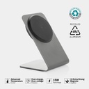 TERRA aluminum 15W magnetic wireless charging phone stand - Grey 