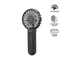 ROTO - Rechargeable Handheld Fan with Foldable Desk Stand - Black 