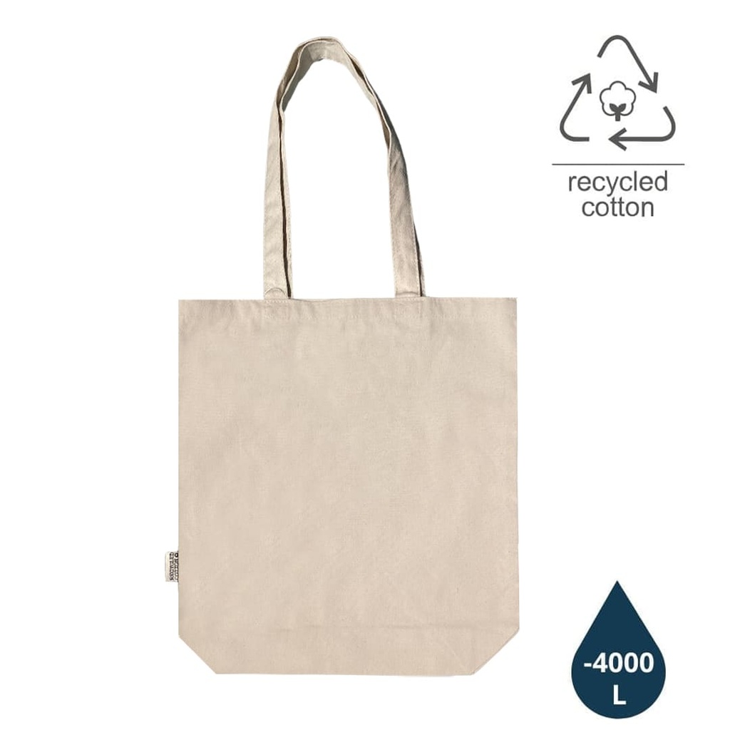 DARGUN - GRS-certified Recycled Cotton Tote Bag with Gusset - Natural