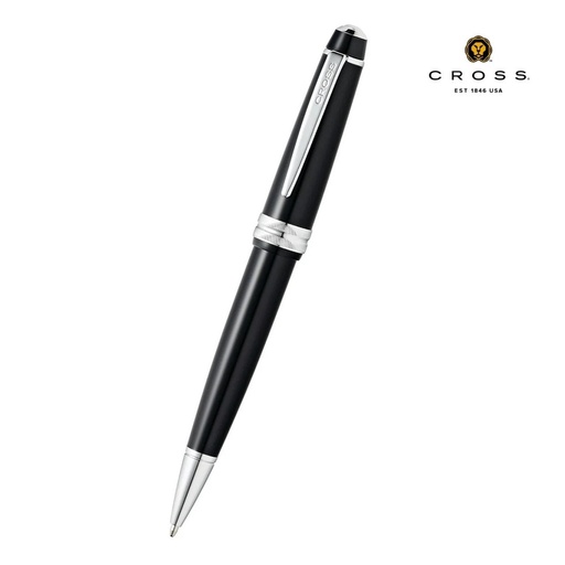 [WICR 5302] Cross Bailey Light™ Polished Black Resin with Polished Chrome Appointments Ballpoint Pen (Blue Ink)