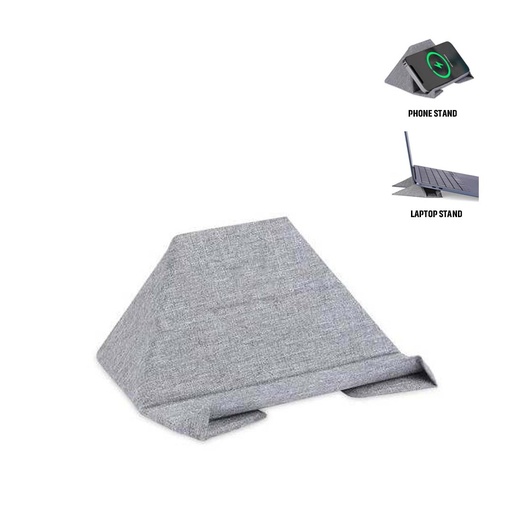 [ITGL 1251] STANDIE - Giftology RPET 2-in-1 Laptop and Phone Stand - Grey