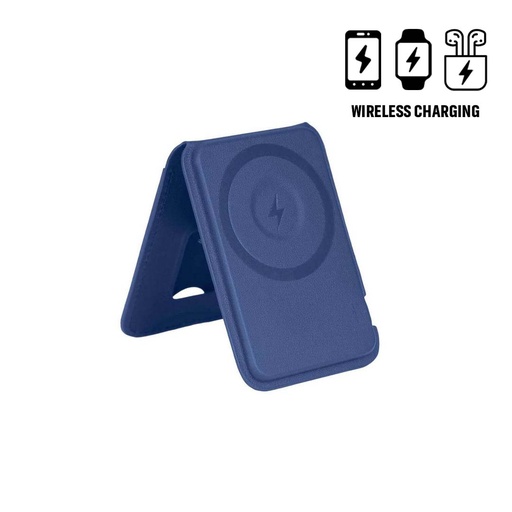 [ITWC 1255] MAG3 - Giftology 3-in-1 Magnetic Wireless Charger Card Holder - Navy