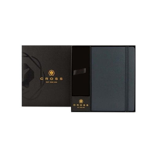 [GSCR 9586] Cross Hardcover Notebook & 2pc Gift Box - Navy Blue