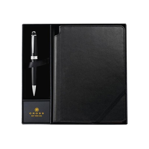 [GSCR 5004] Cross Bailey Light™ Resin Ballpoint Pen with Classic Black Journal Gift Set